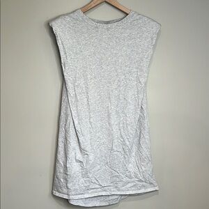 Babaton Gray Sleeveless Women's Dress Large with Shoulder Pads